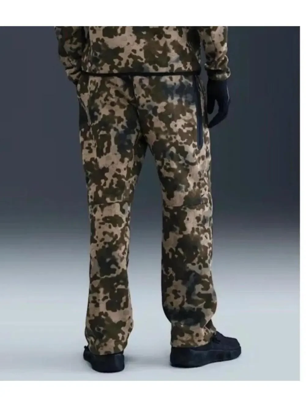 $280 Nike Sportswear Club Fleece Cargo Pants &Hoodie Men’s S  Green Camo II1324 - Picture 7 of 16